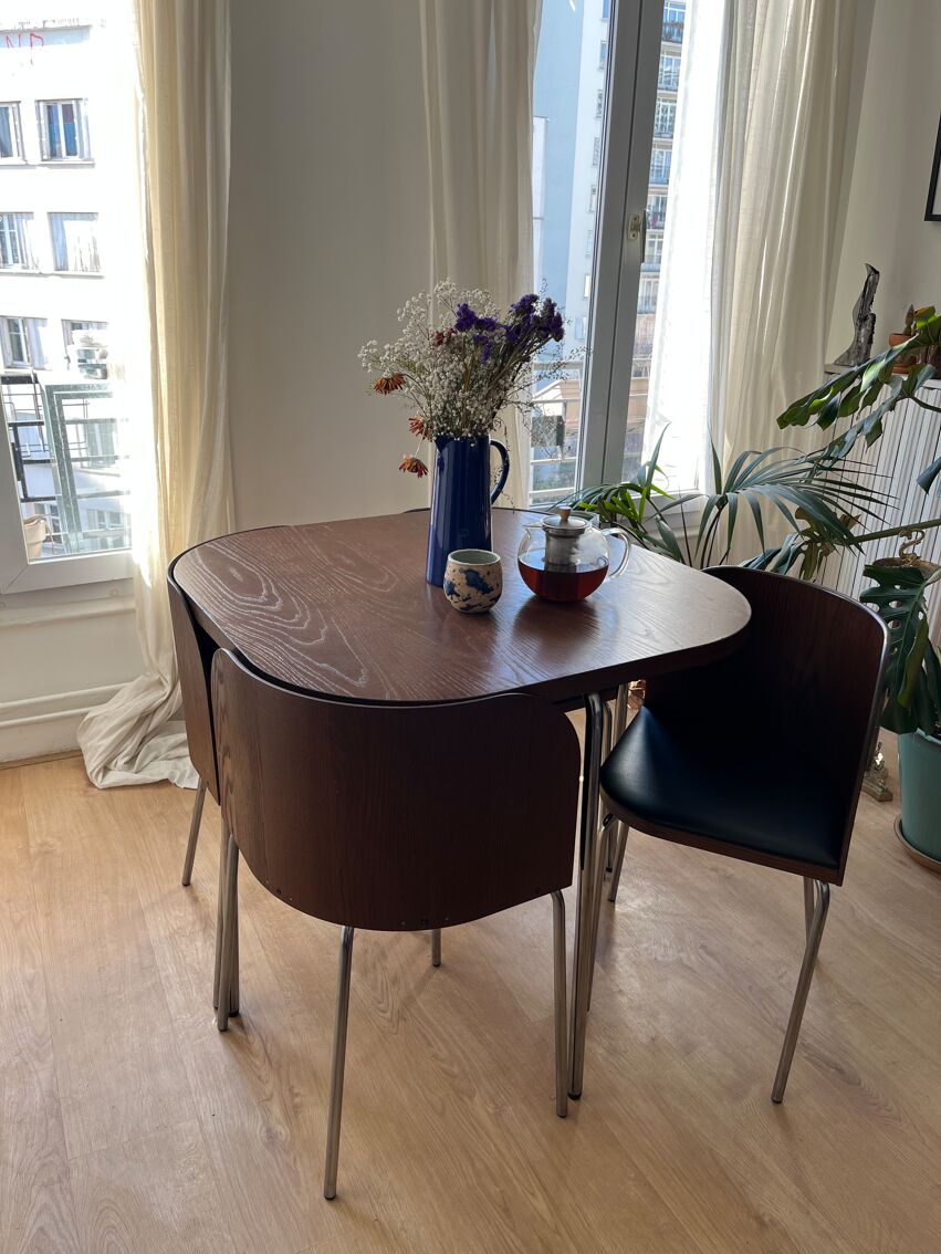 Ensemble table et 4 chaises Fusion par Sandra Kragnert pour Ikea vintage |  Selency