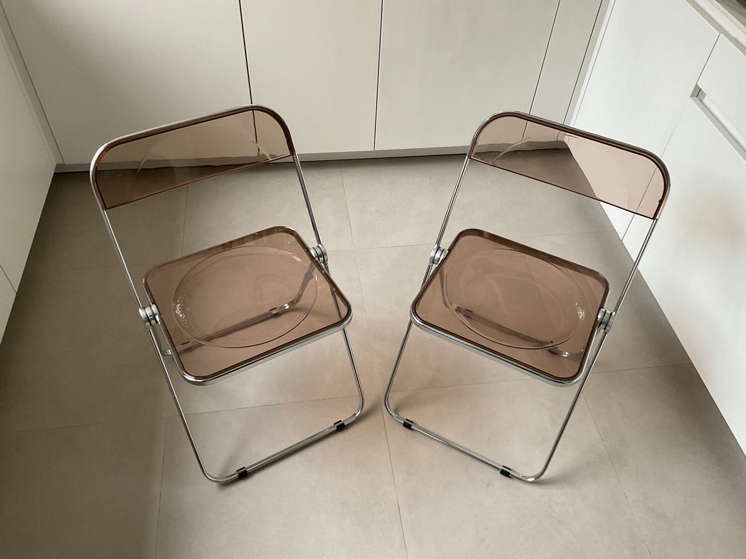 Plia 5 chairs by Giancarlo Peretti for Castelli vintage