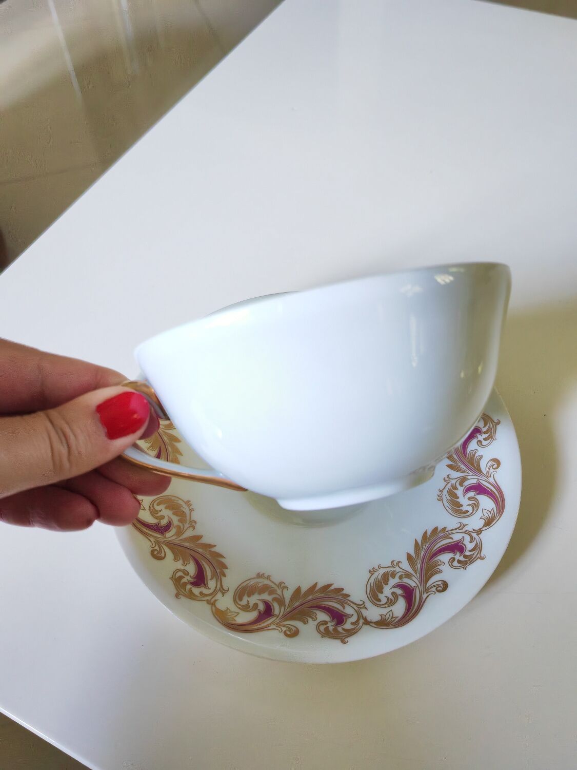 Cup and under cup R. Leclair, Limoges