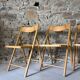 4 folding wooden chairs for Habitat, 1980