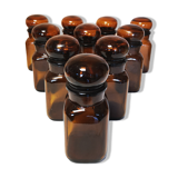 Amber glass jar