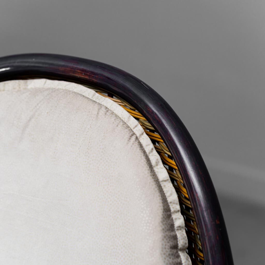 Garden armchair in 60s rattan wood