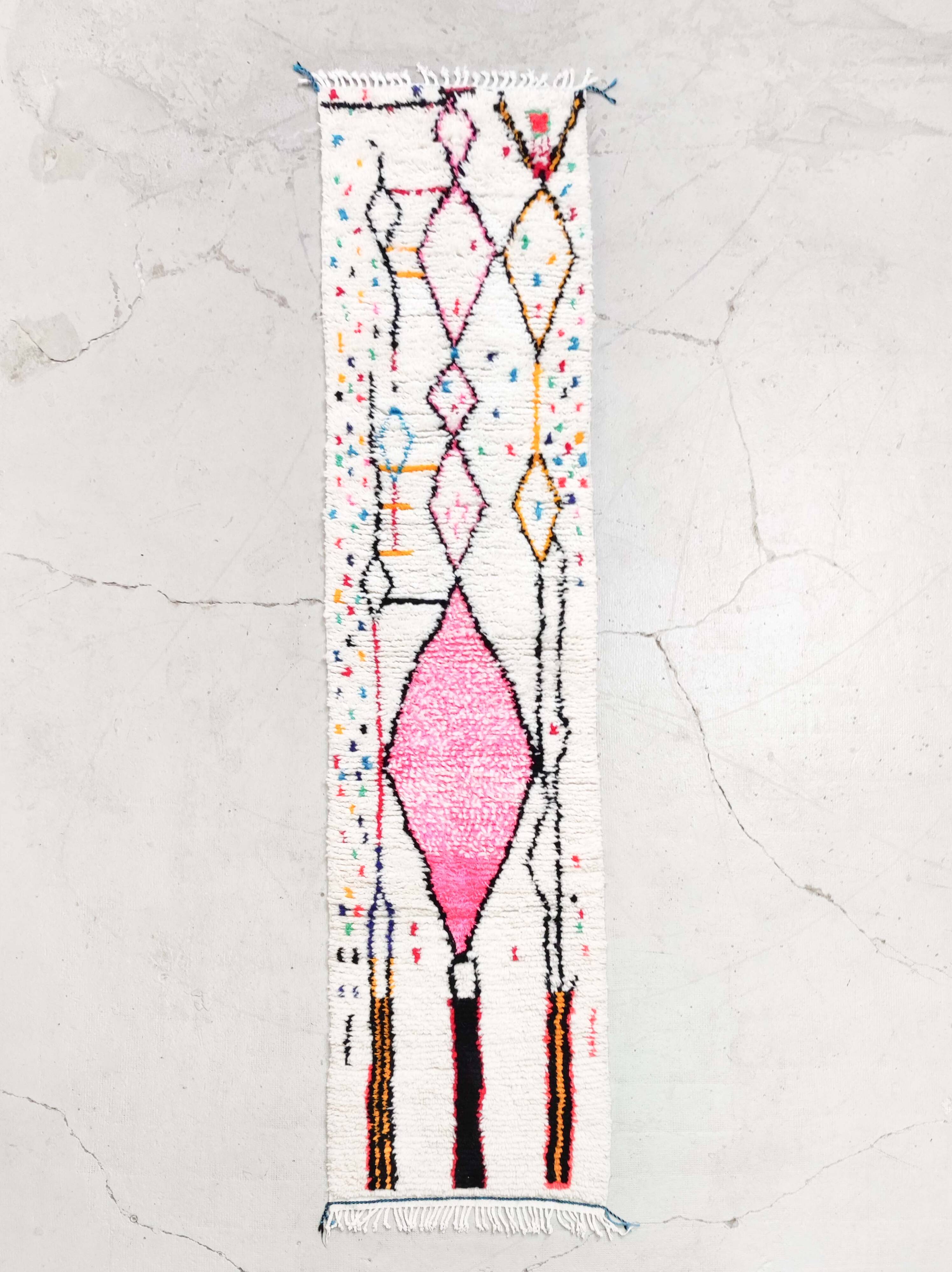 Moroccan Berber carpet Azilal new hallway 2.92x0.66m