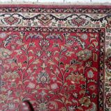 Tapis persan vintage fait main, Hamadan usé, 128 cm x 189 cm, années 1950.