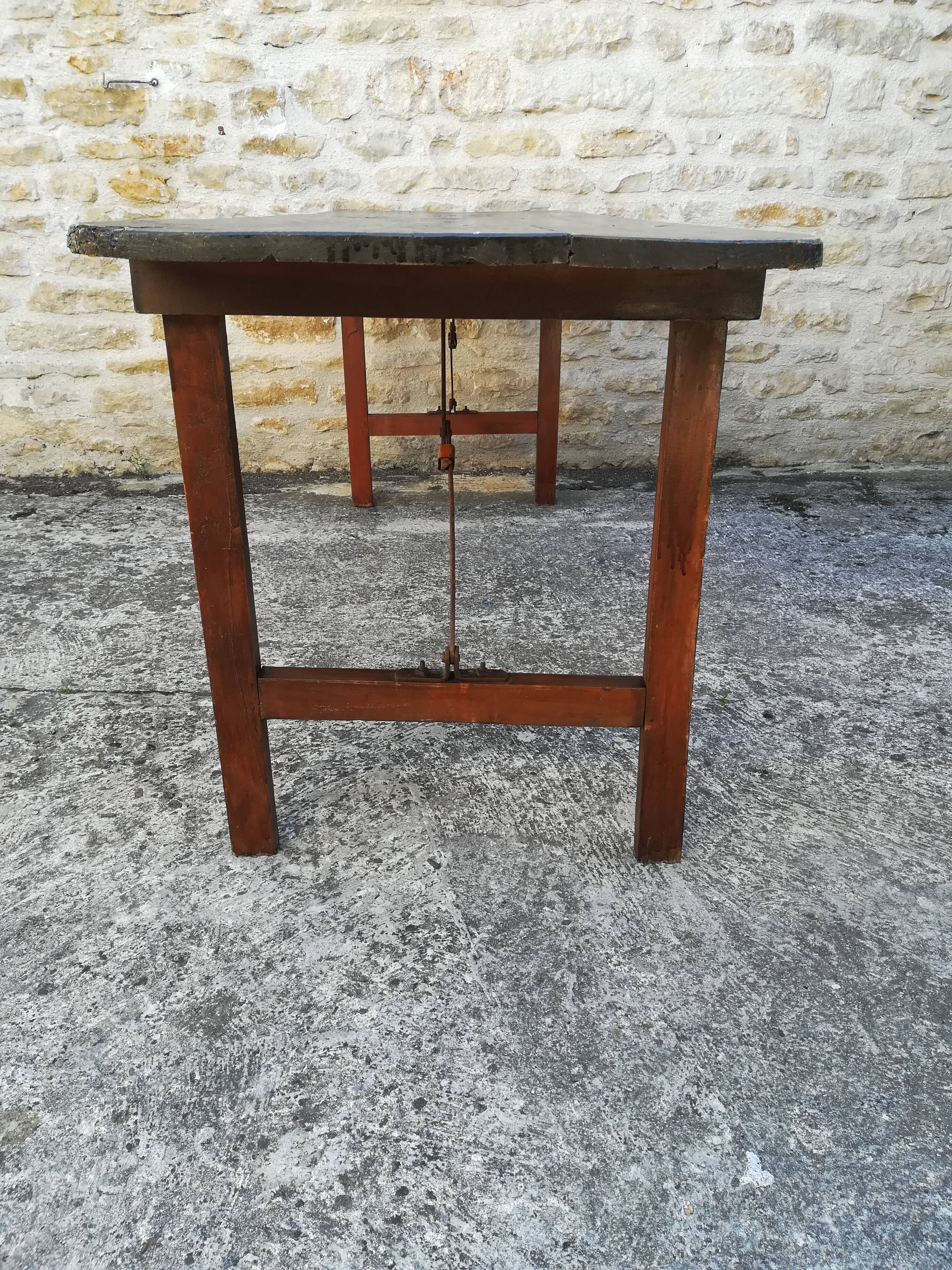 Folding brewery table