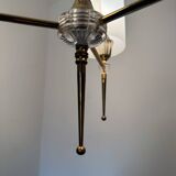 60s brass perspex chandelier