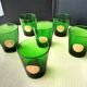 6 Verres vintage avec médaillons dorés