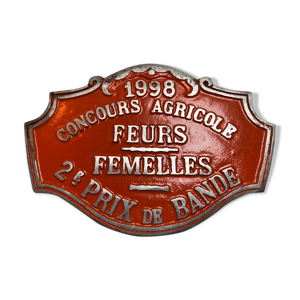 Plaque concours agricole feurs,