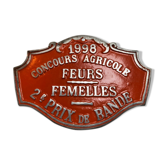 Plaque concours agricole feurs, 1998