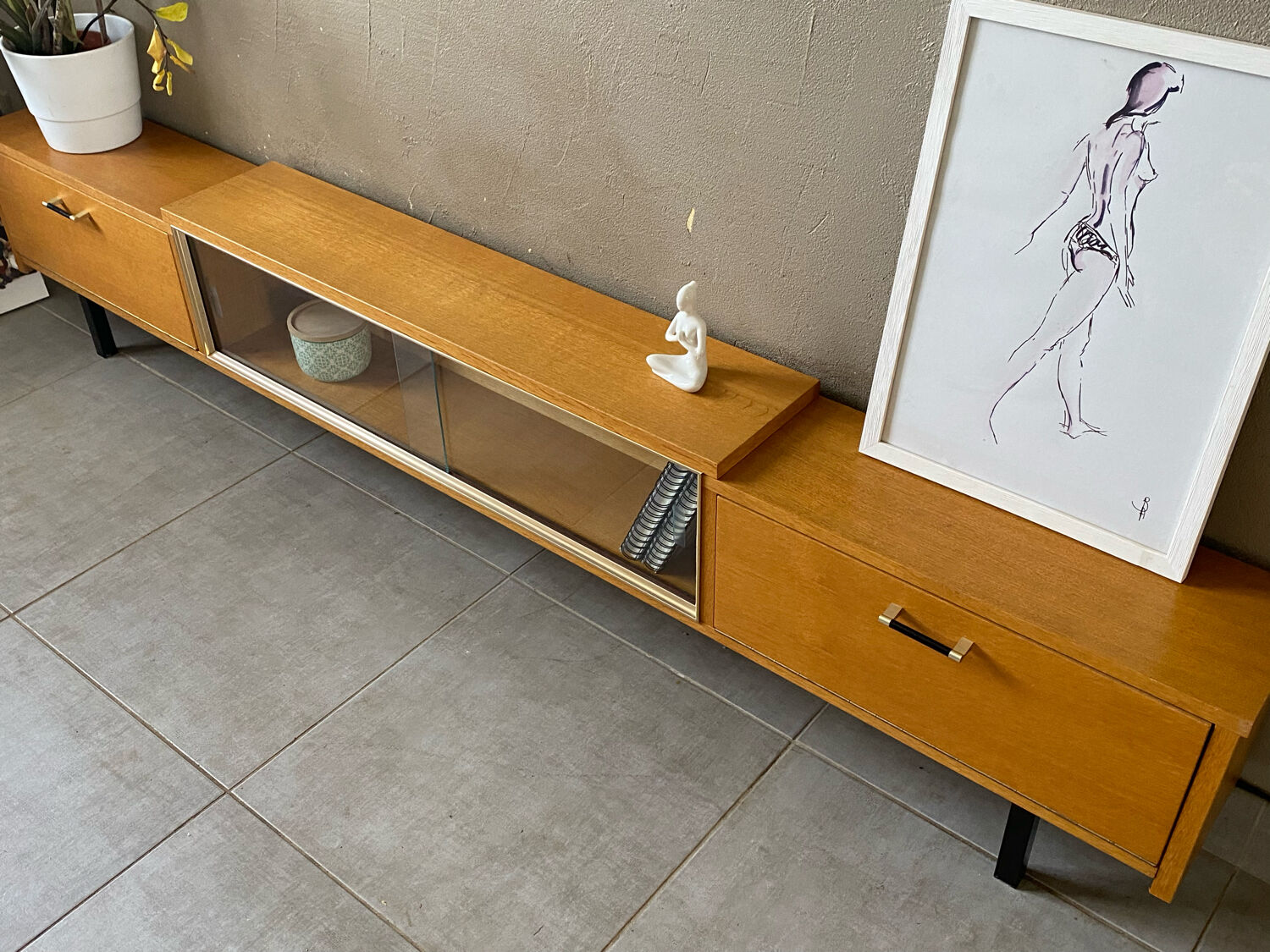 Vintage wooden row from the 50s-60s