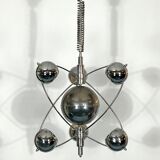 Goffredo Reggiani, satellite chrome chandelier from 60s