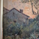 Soleil couchant, huile XIX° par Boulenger