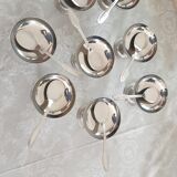 8 ice cream cups with 8 spoons
