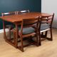 Retro teak 1960s portwood extending dining table & four chairs