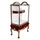 Mahogany jeweler's showcase with gilded bronze legs