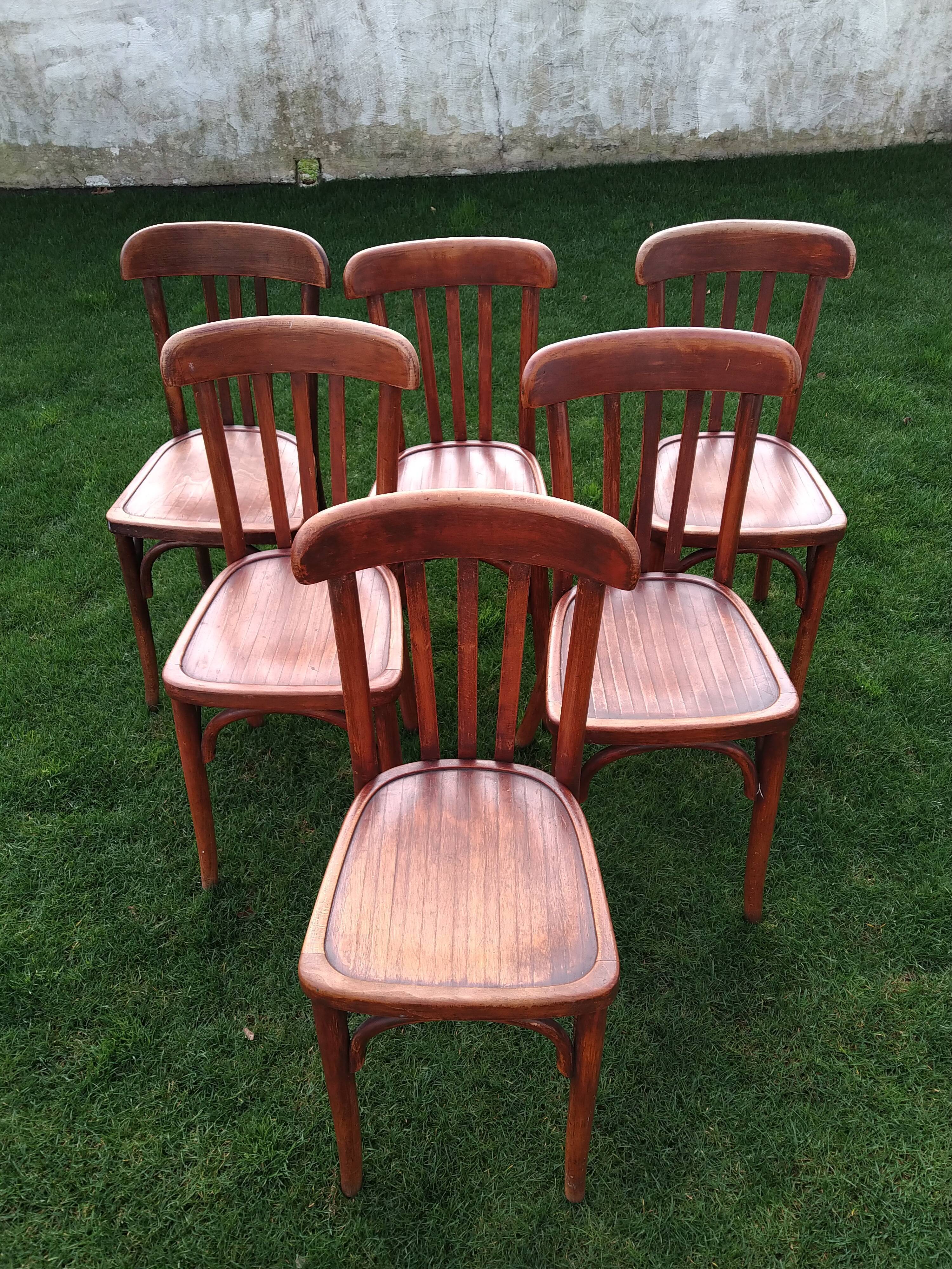 Six bistro chairs