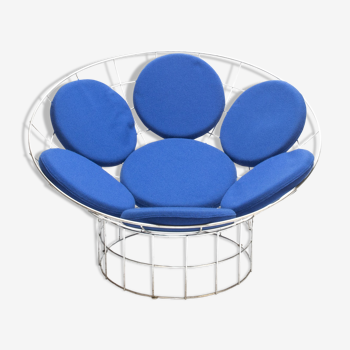 Blue Peacock lounge chair by Verner Panton