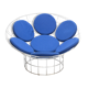 Fauteuil Peacock par Verner Panton