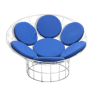 Blue Peacock lounge chair by Verner Panton