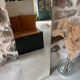 Antique large bevelled standing mirror