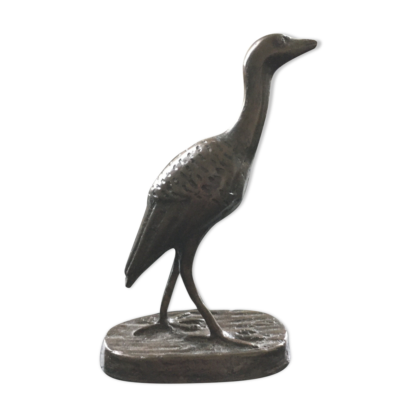 Héron en bronze signé