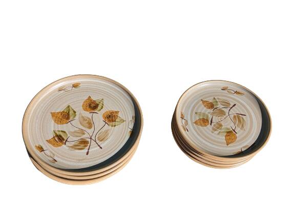 5 dinner plates and 5 small plates Niderviller model Doria