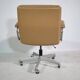 Modern leather office chair with chrome base, 1970s.