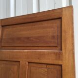 old sanitary door of the bank of France in oak