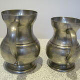 Set of 2 20th century water pitchers