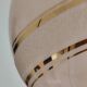 suspension glass globe pink and gold on a metal aluminium stem and structure