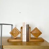 Pair of wooden bookends