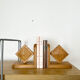 Paire de serres-livres en bois