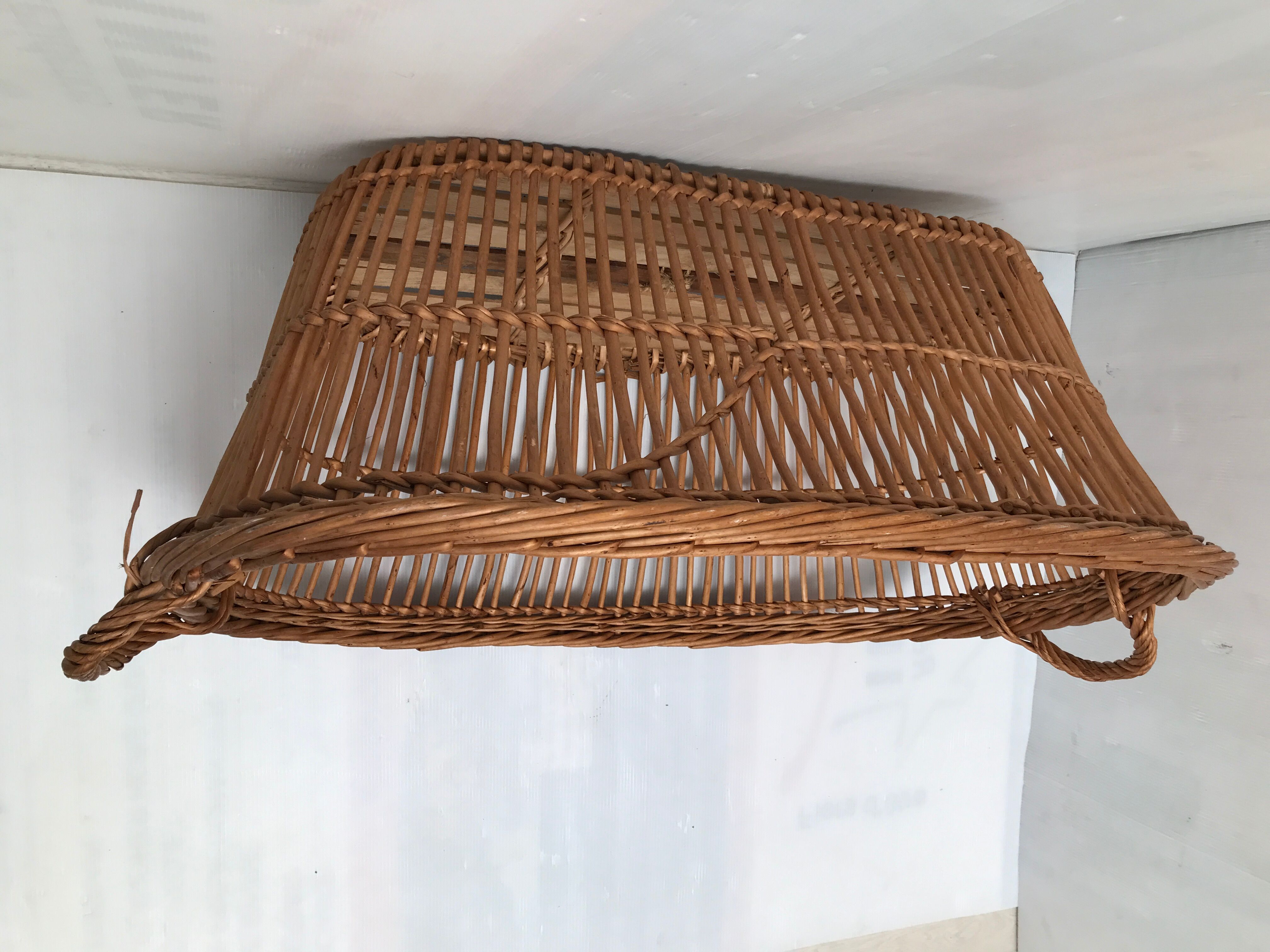 Old oval wicker basket