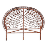 Rattan headboard.
