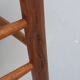 Pair of wooden chairs with seat and straw back
