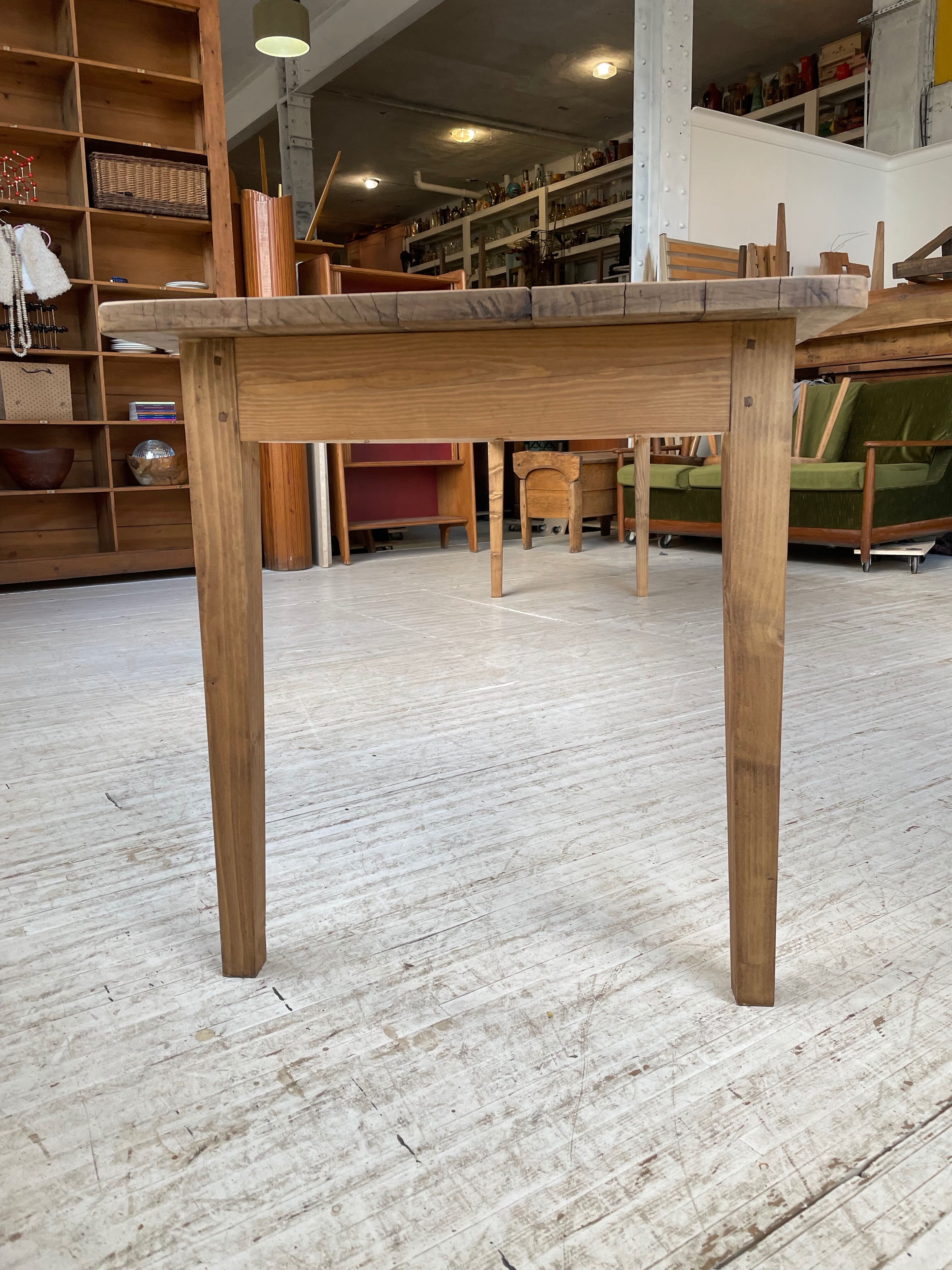 XL farmhouse table in beech and pine 3m