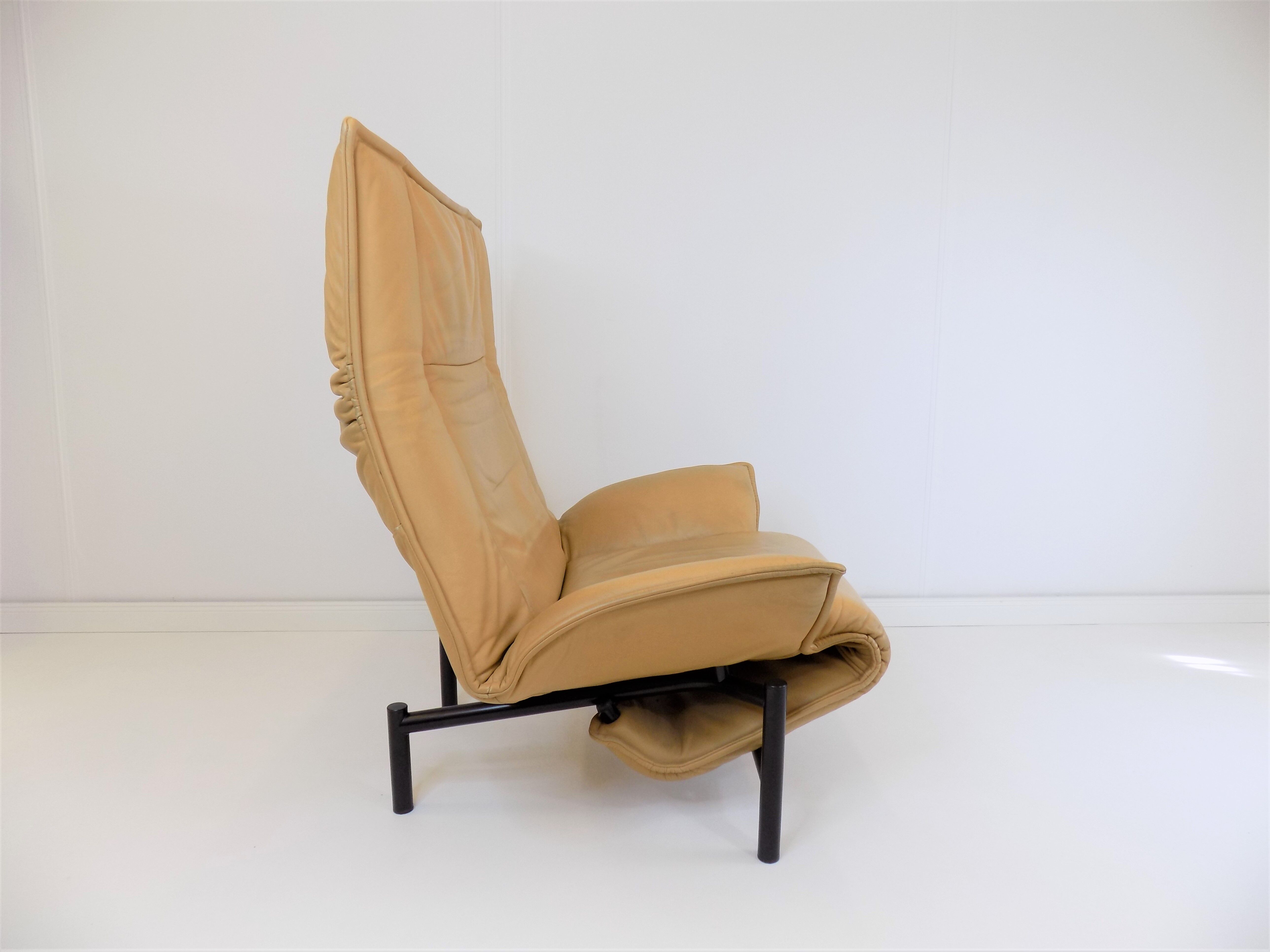 Cassina Veranda leather armchair by Vico Magistretti