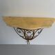 Mid-century floating wall console in wrought iron, 1950, Italy