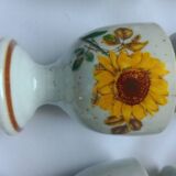 Stoneware egg cups screen printed with sunflowers