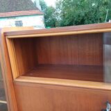 Meubles vitrine des années 50 bois et vitres