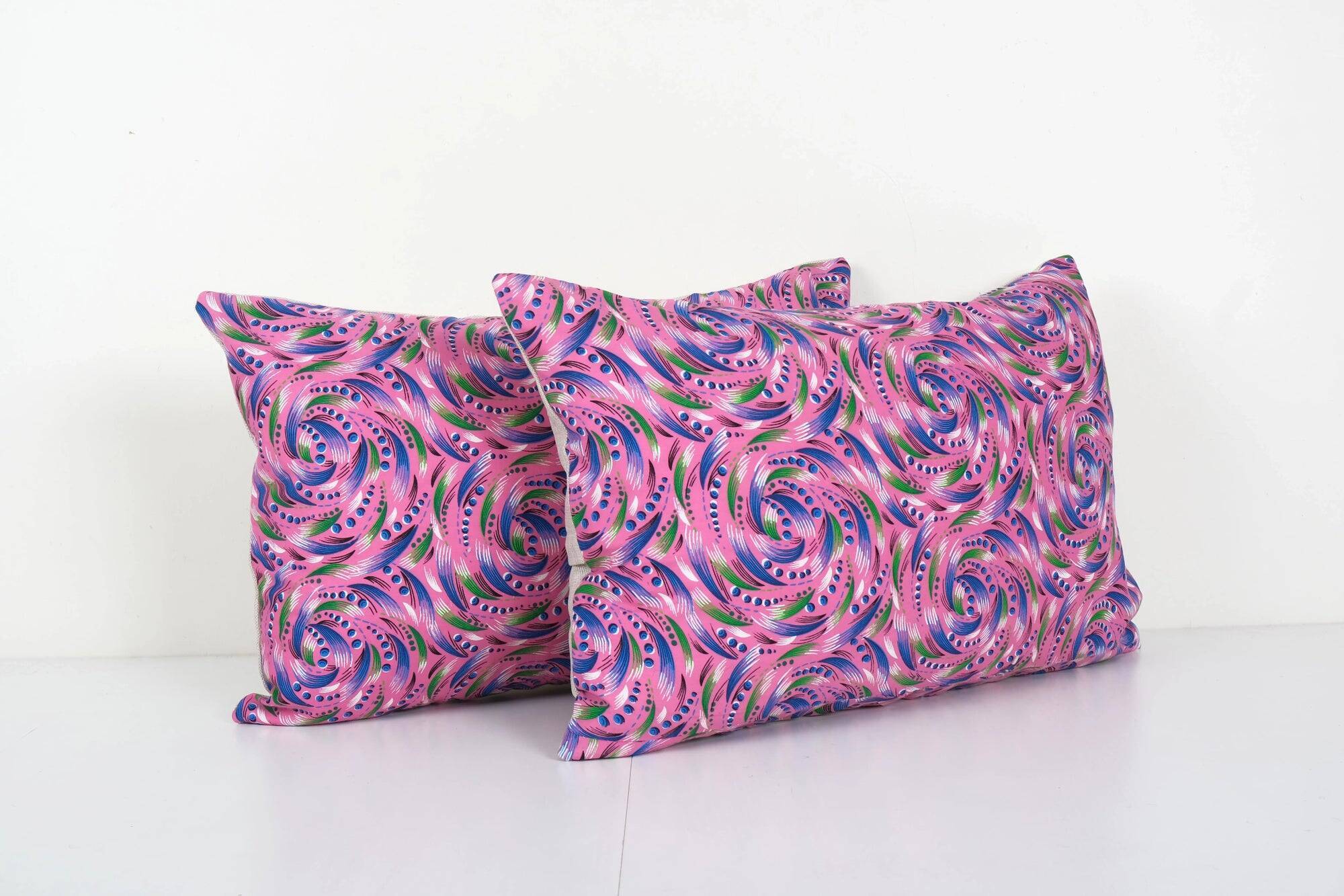 Set of 2 vintage Turkish cushion covers 58x38 cm