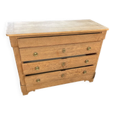 Ancienne commode en chêne poncée