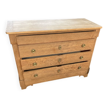 Ancienne commode en chêne poncée