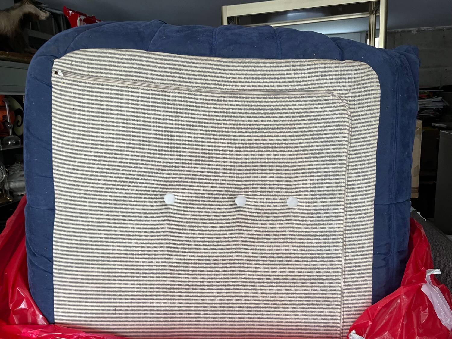 Togo 3-seater sofa in blue fabric