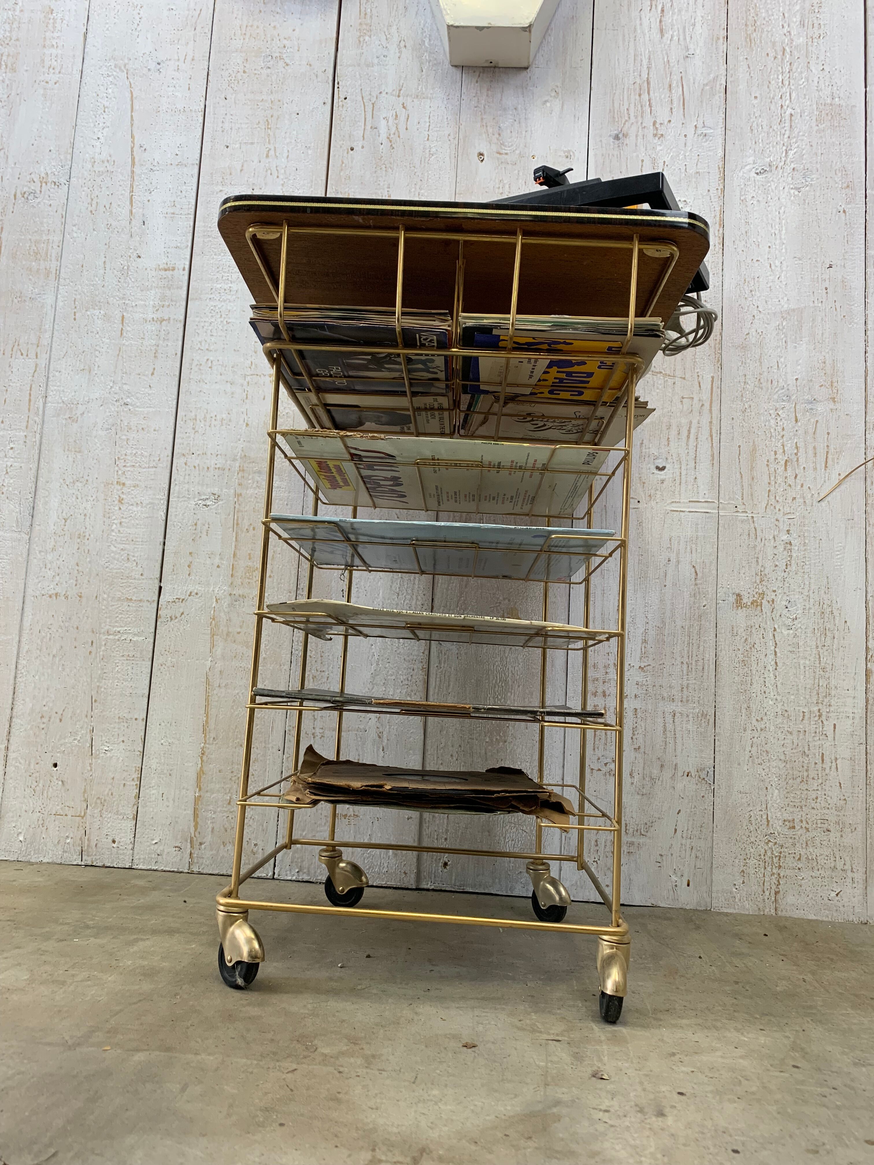 Meuble pour vinyles vintage