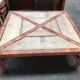 Table basse extérieur industrielle en fer et bois