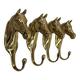 Brass horses coat hooks 1960’s, set of 4