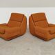 Paire de fauteuils Atlantis Orange République Tchèque 1970