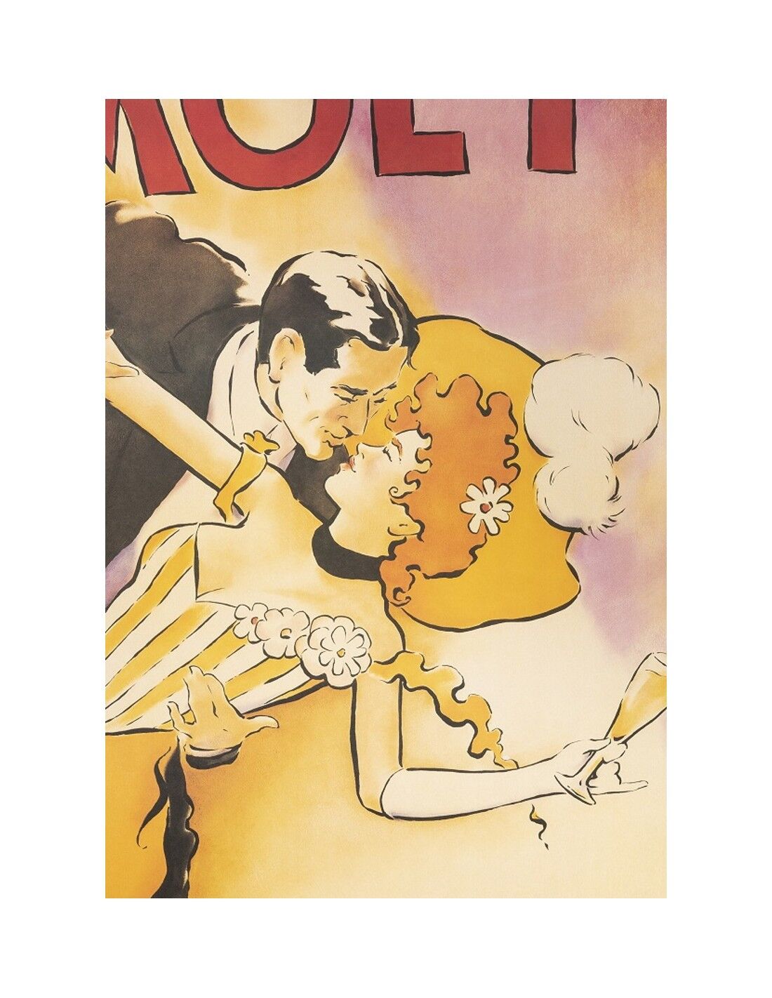 Poster couple moët champagne