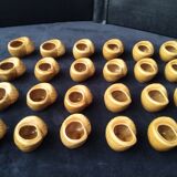 Set of 24 fire ceramic snail shells